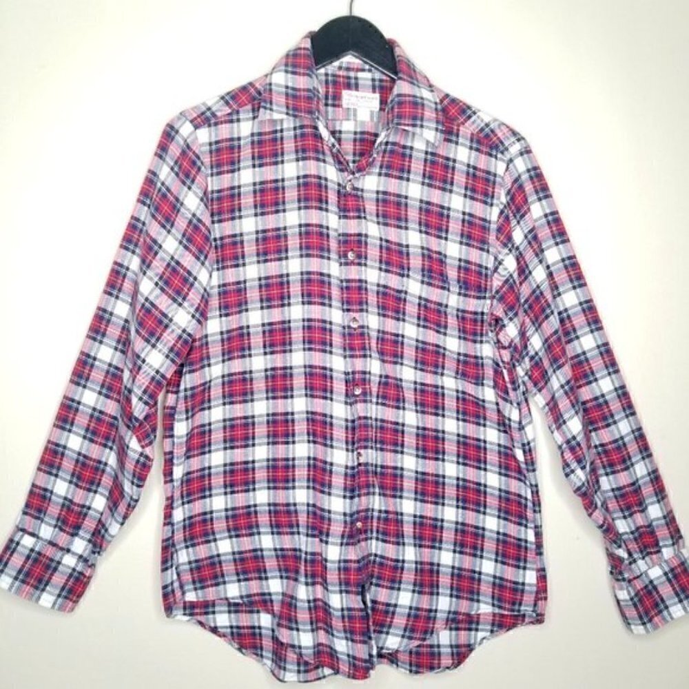 VTG Sero Shirtmakers Red Plaid Combed Cotton Top